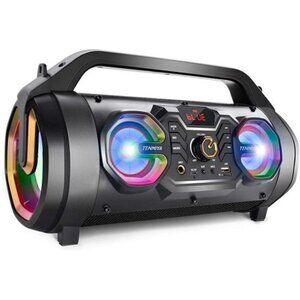 Bluetooth Speakers, 30W Portable Bluetooth Boombox with Subwoofer, FM Radio